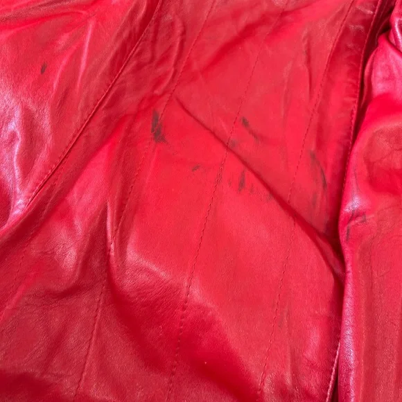 Saks Fifth Avenue Men's Vibrant Red Leather Jacket